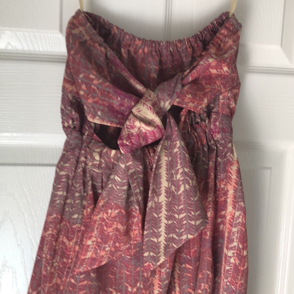 Strapless tunic top